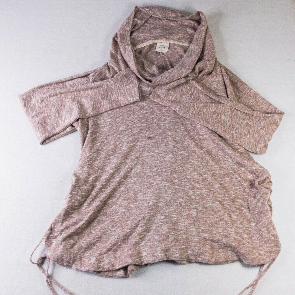 Knox Rose Womens Sweater Pink Extra Extra Large Cowl Turtleneck Side String Soft
